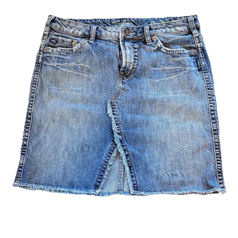 Women’s Demin Sliver Jeans ANA, Size 29 Skirt 90’s, Y2K